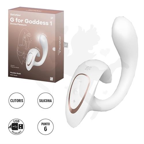 G for Goddess 1 Estimulador de punto G y Clitoris con dos motores y carga USB